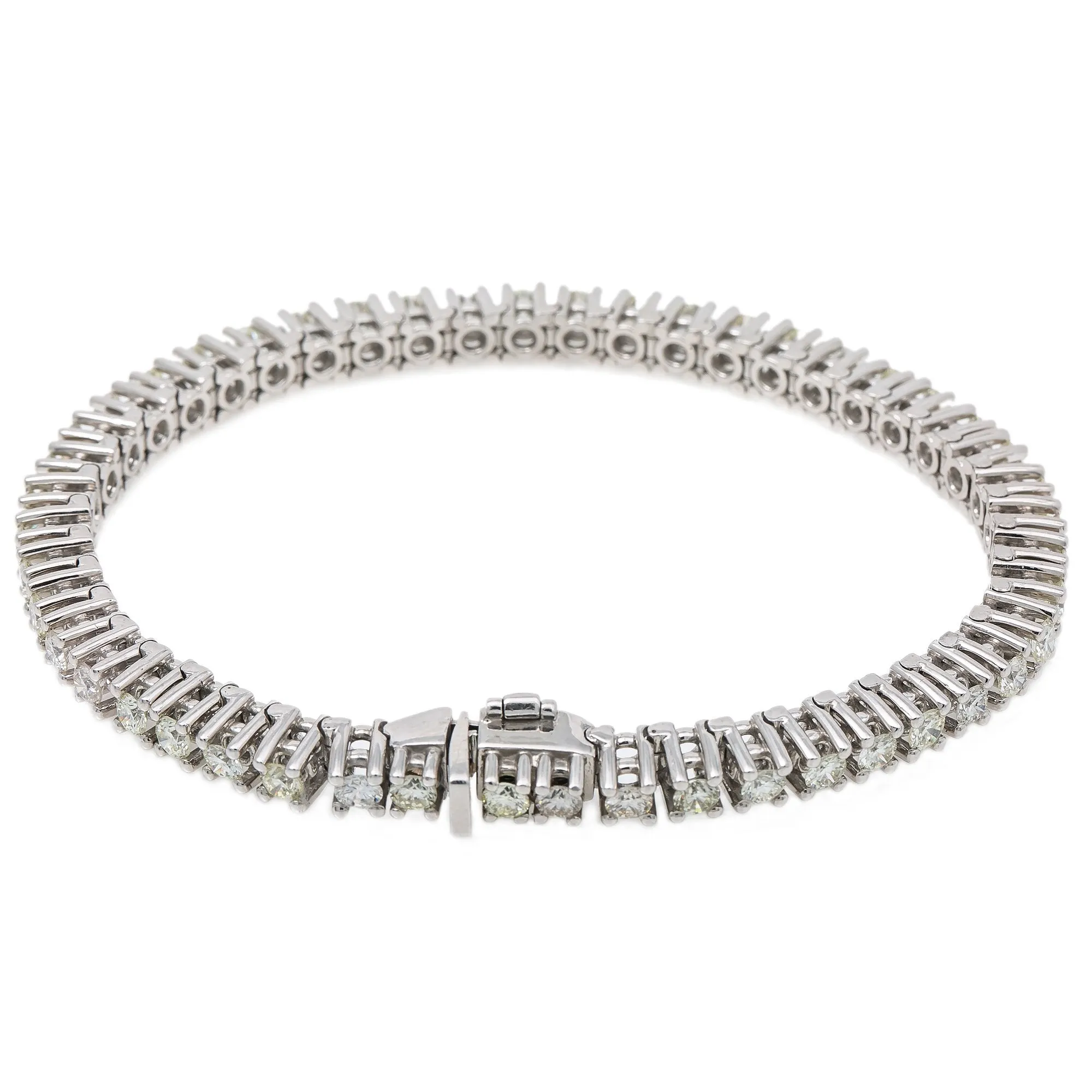 14K WHITE GOLD WOMEN'S BRACELET WITH 12.50 CT DIAMONDS