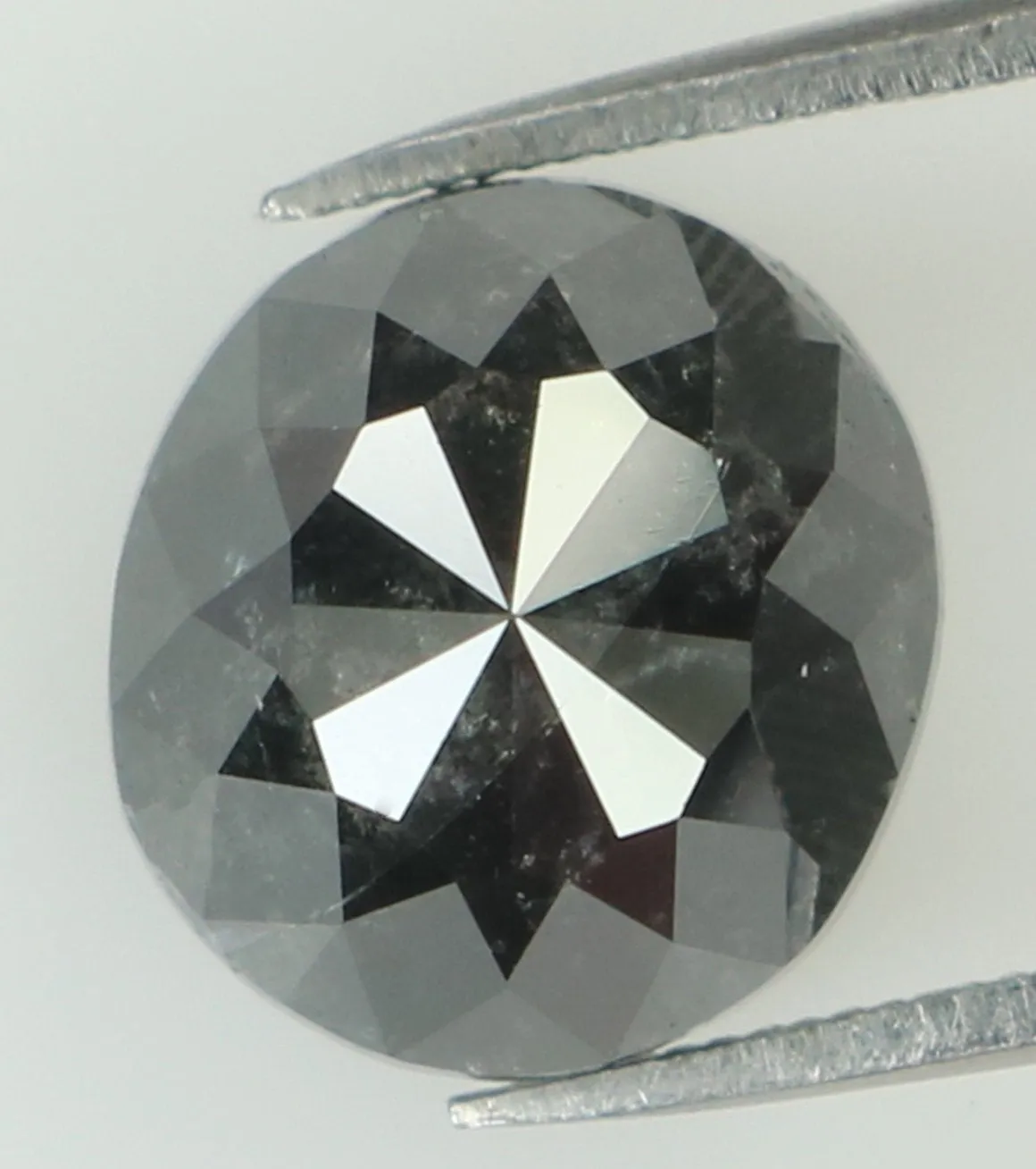 1.88 CT Natural Loose Oval Shape Diamond Black Color Oval Cut Diamond 7.60 MM Natural Loose Black Color Diamond Oval Rose Cut Di