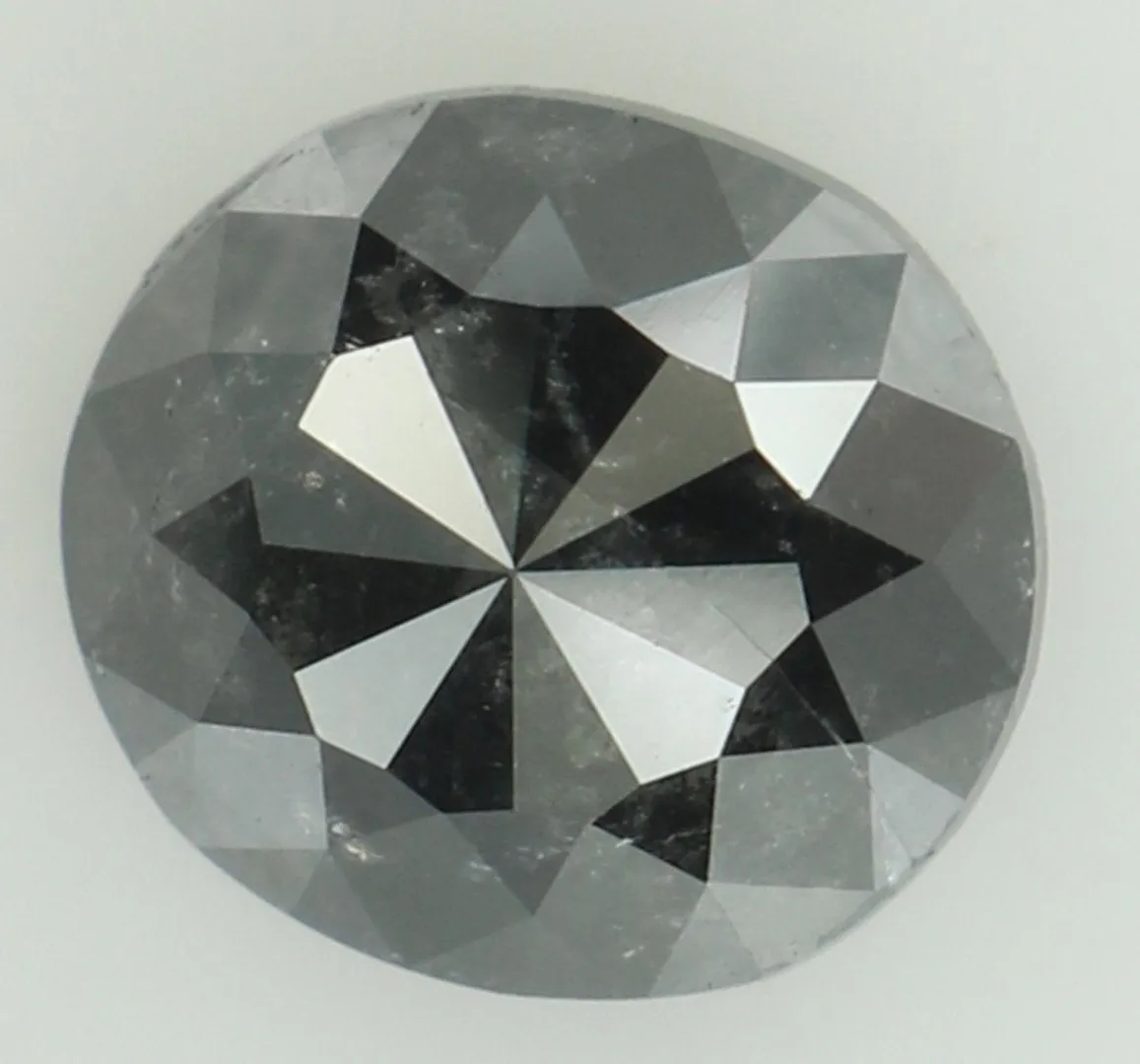 1.88 CT Natural Loose Oval Shape Diamond Black Color Oval Cut Diamond 7.60 MM Natural Loose Black Color Diamond Oval Rose Cut Di