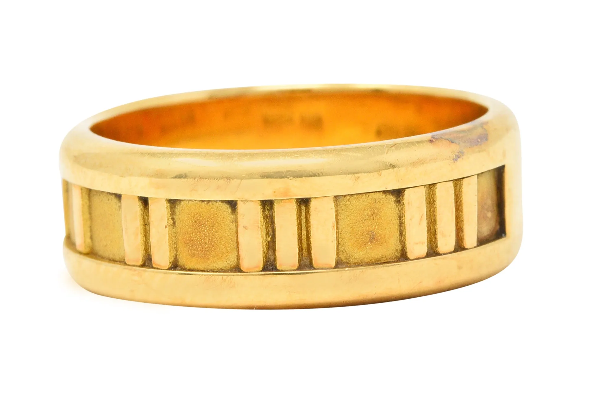 1995 Tiffany & Co. 18 Karat Gold Unisex 7 MM Atlas Band Ring