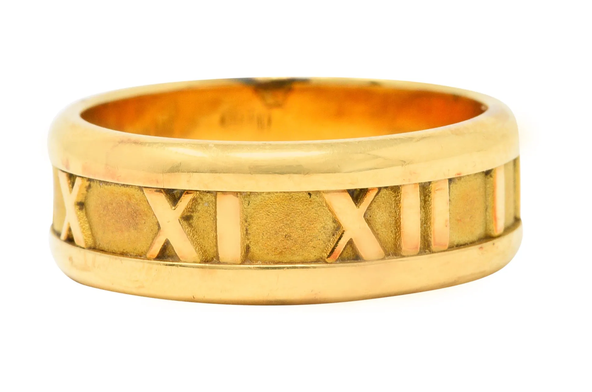 1995 Tiffany & Co. 18 Karat Gold Unisex 7 MM Atlas Band Ring