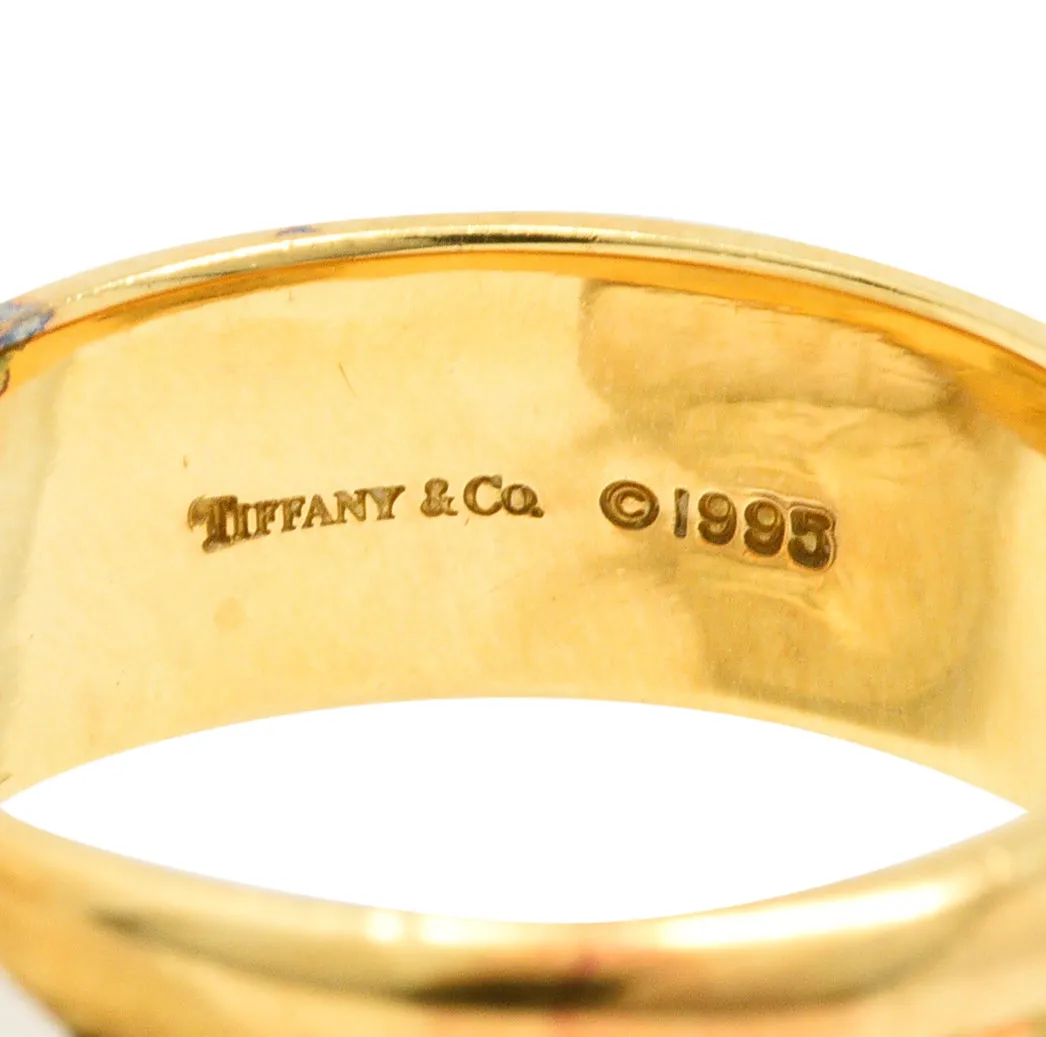 1995 Tiffany & Co. 18 Karat Gold Unisex 7 MM Atlas Band Ring