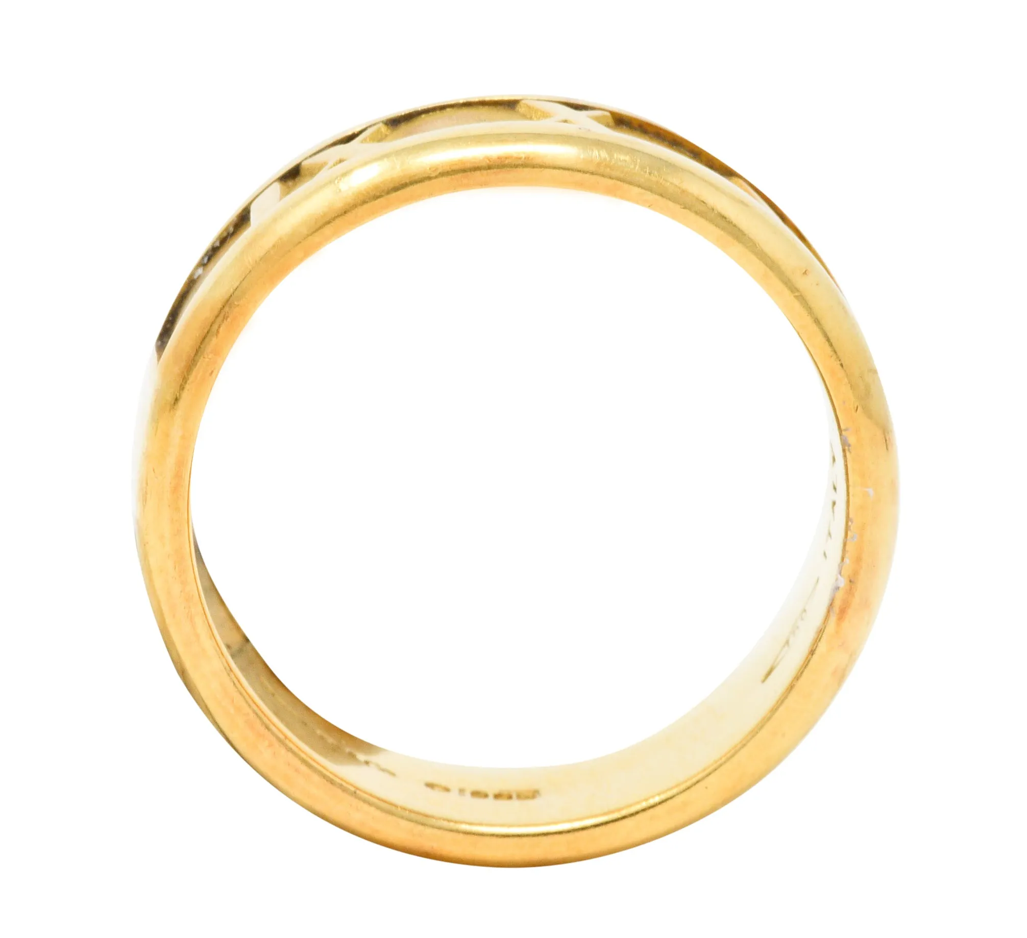 1995 Tiffany & Co. 18 Karat Gold Unisex 7 MM Atlas Band Ring