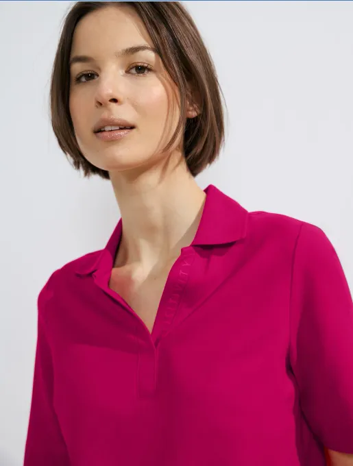 321113- Piqué Polo Shirt- Pink Sorbet- Cecil