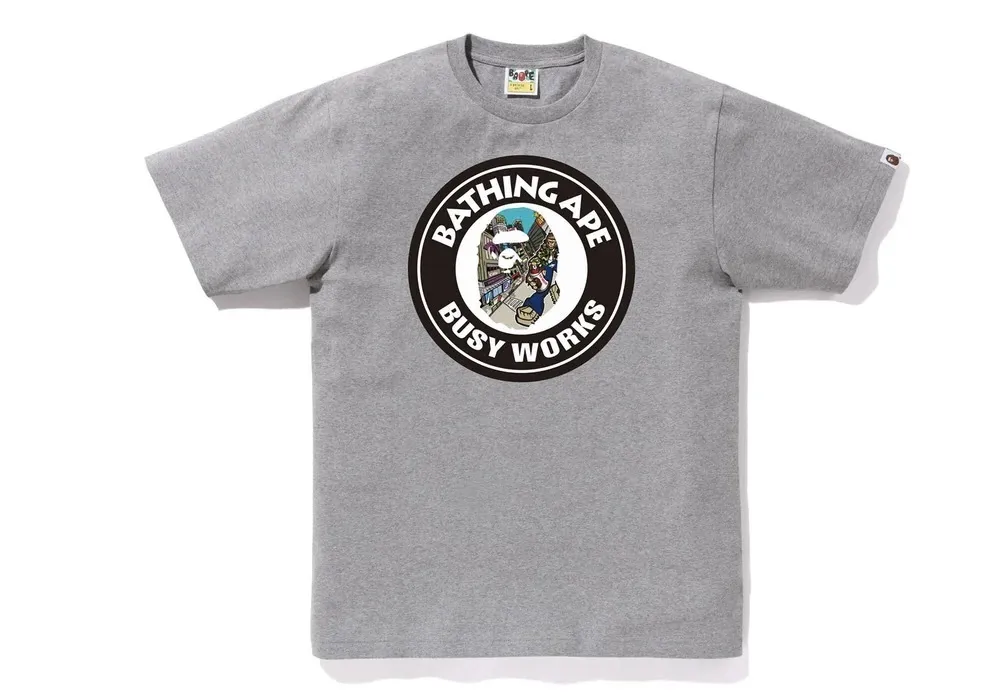 A BATHING APE  |Crew Neck Unisex Cotton Short Sleeves Logo