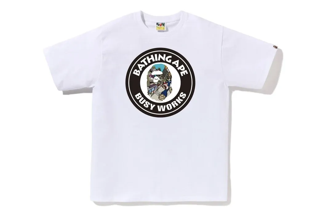 A BATHING APE  |Crew Neck Unisex Cotton Short Sleeves Logo