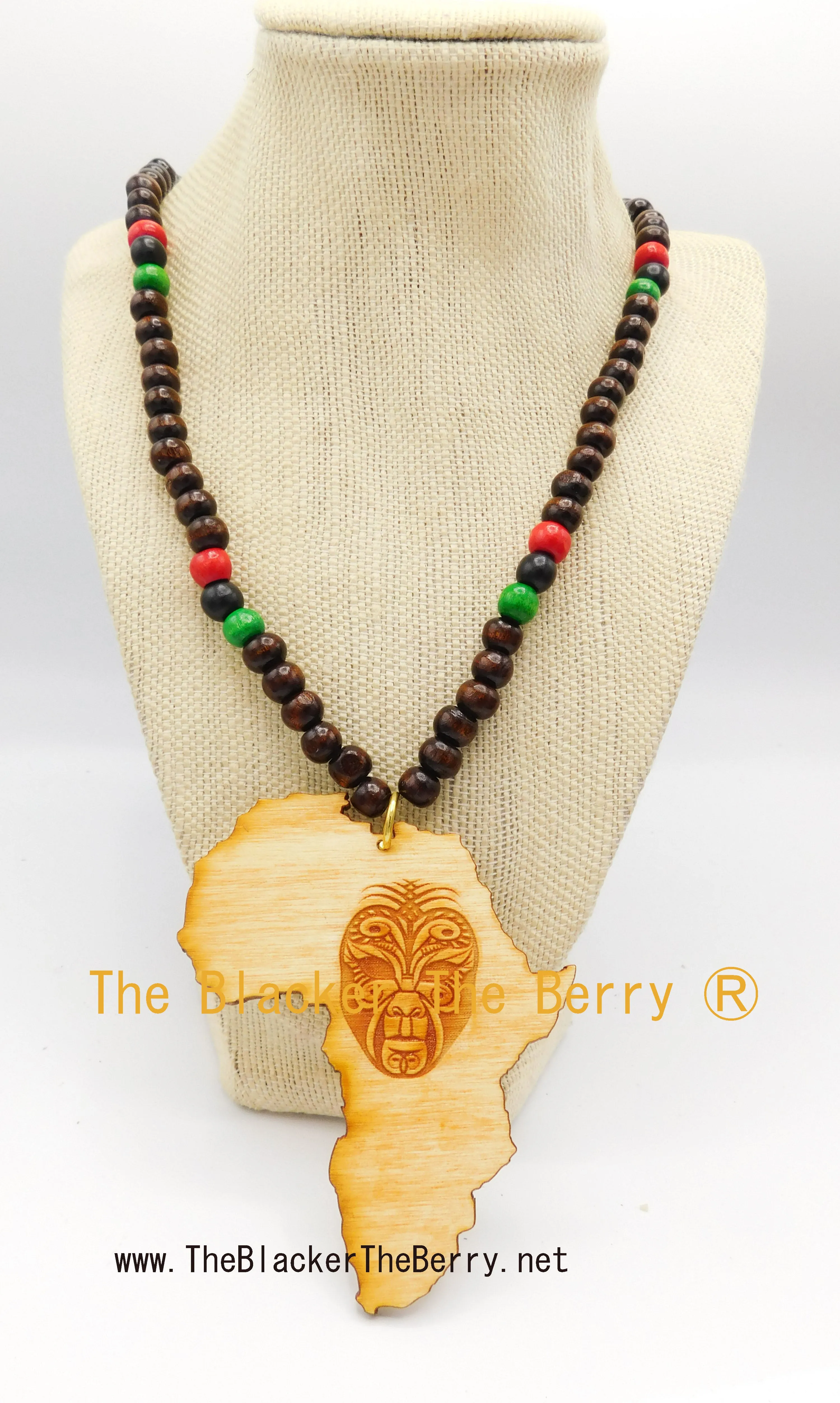 African Necklace Men Jewelry Pan African RBG Ethnic Beaded