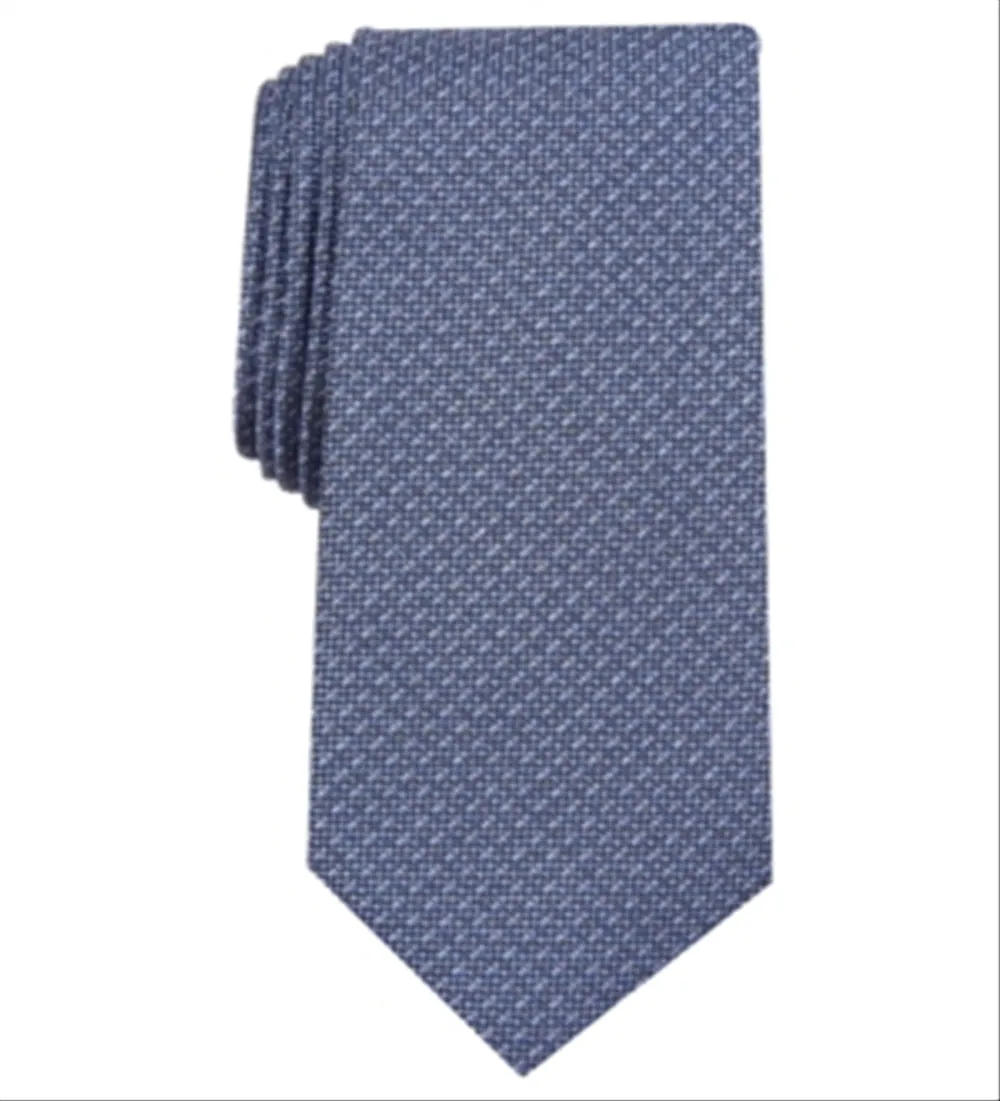 Alfani Men's Nolan Silk Blend Business Neck Tie Blue One Size