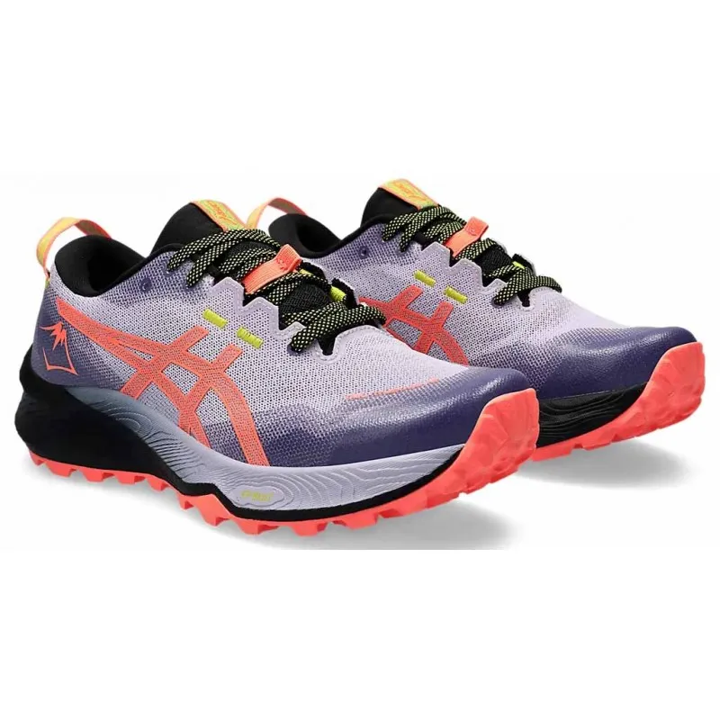 ASICS GEL TRABUCO 12 FADED ASH ROCK/SUN CORAL FOR WOMEN'S