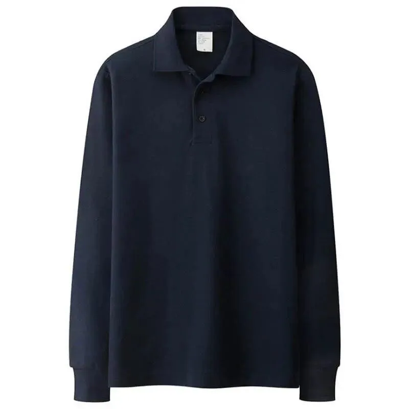 Autumn Solid Men Polos Shirts