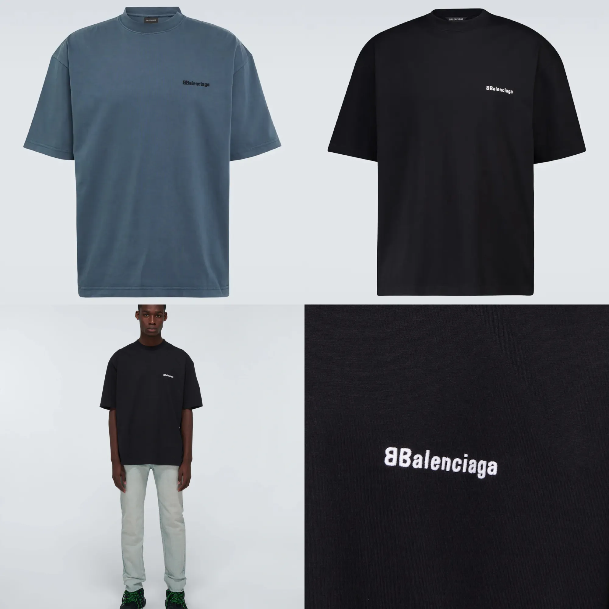 BALENCIAGA  |Unisex Street Style U-Neck Cotton Short Sleeves Logo Luxury