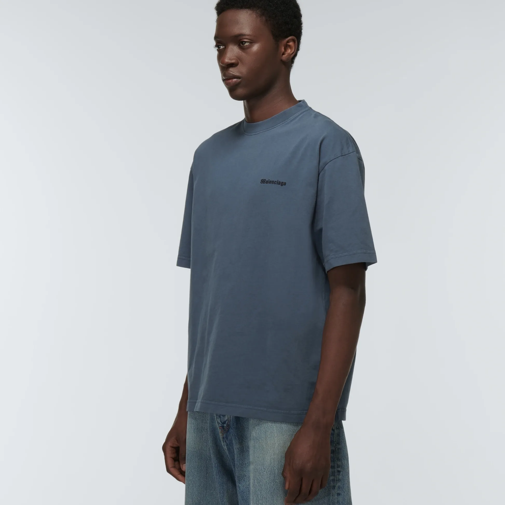 BALENCIAGA  |Unisex Street Style U-Neck Cotton Short Sleeves Logo Luxury