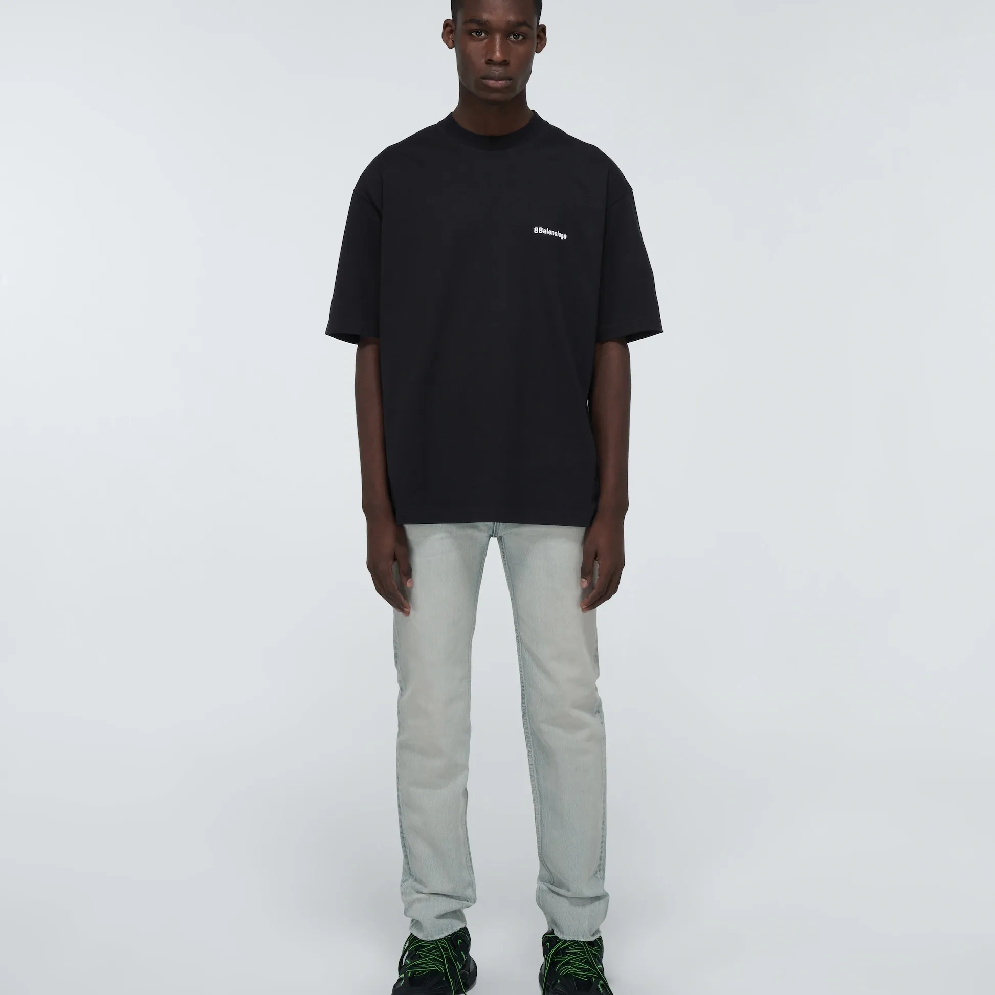 BALENCIAGA  |Unisex Street Style U-Neck Cotton Short Sleeves Logo Luxury