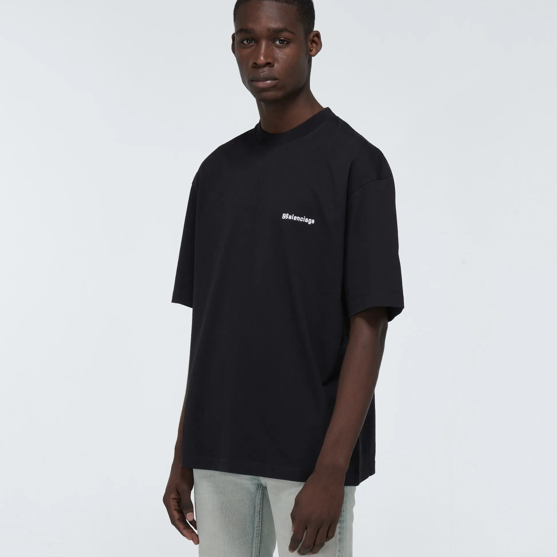 BALENCIAGA  |Unisex Street Style U-Neck Cotton Short Sleeves Logo Luxury