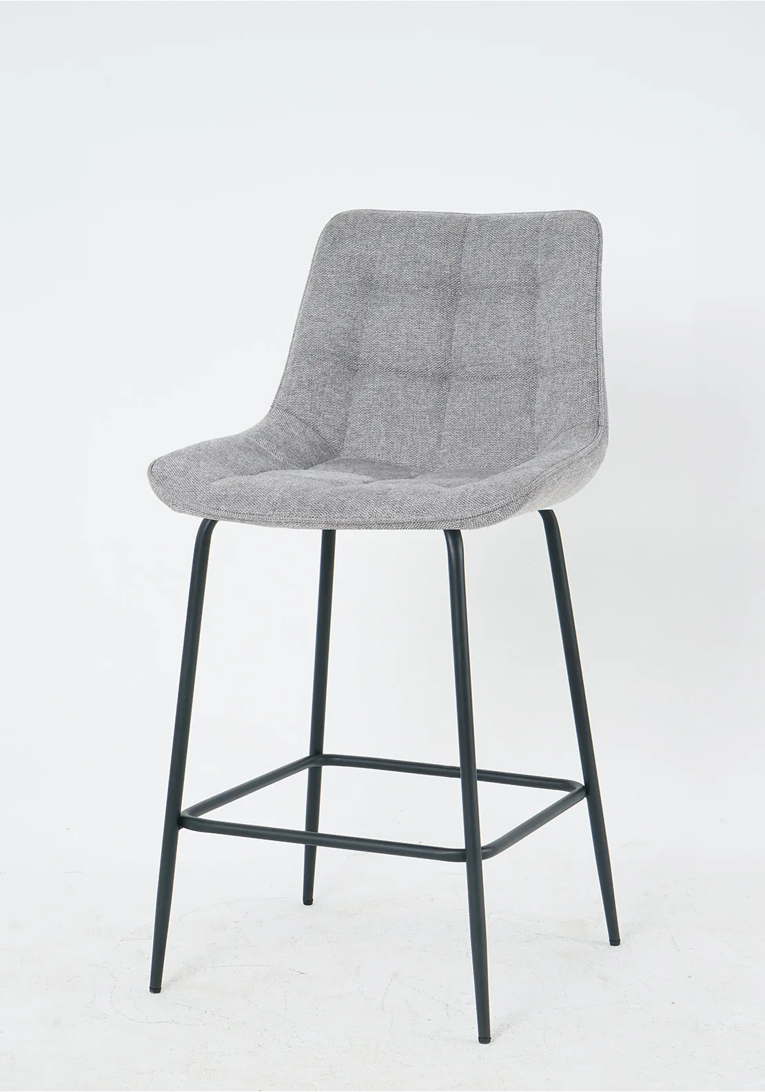 Barstool With Black Legs - Grey / Black