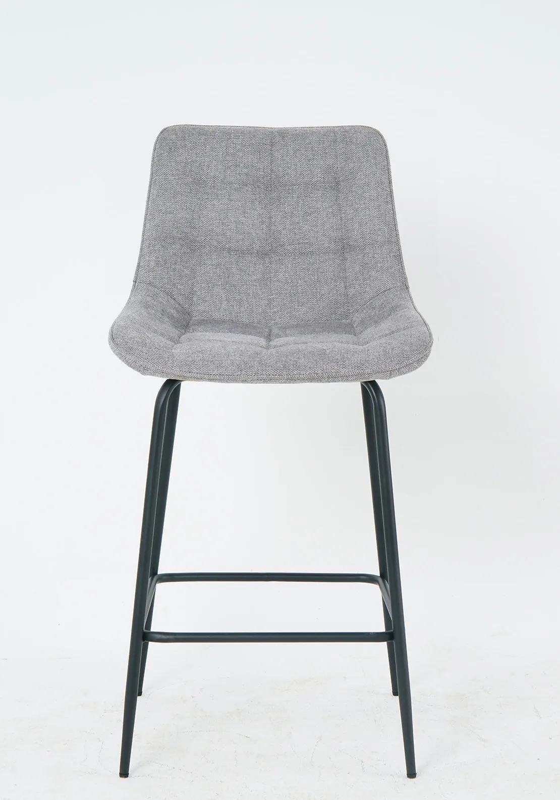 Barstool With Black Legs - Grey / Black