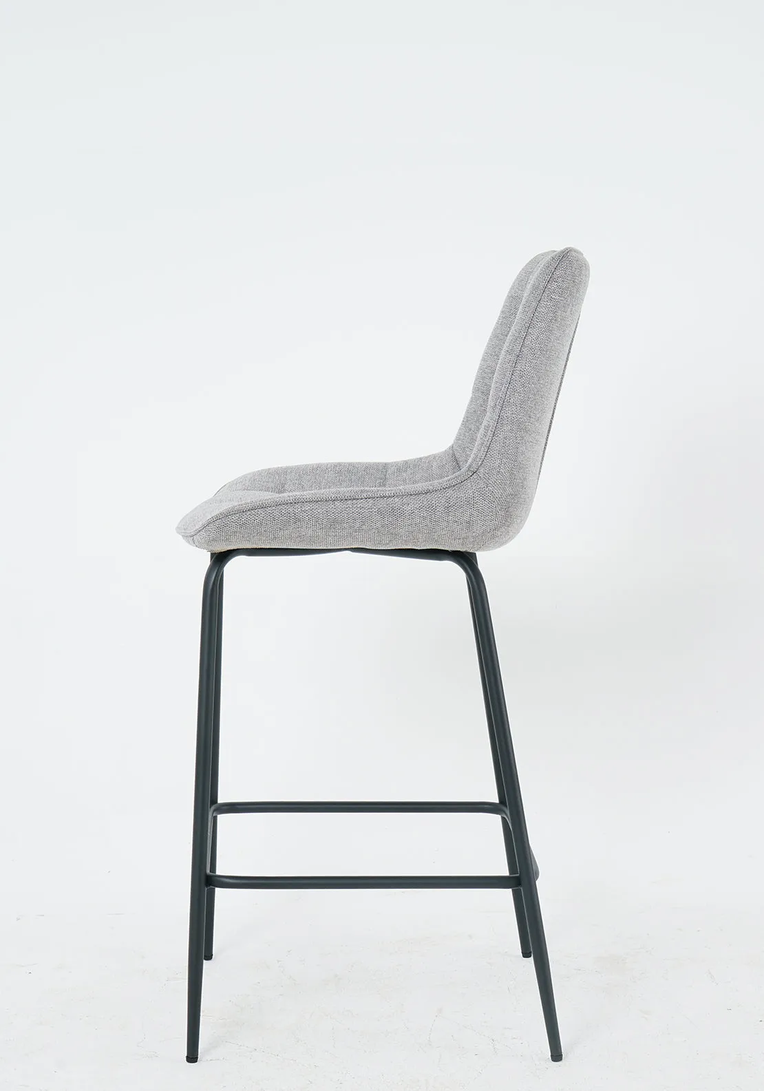 Barstool With Black Legs - Grey / Black