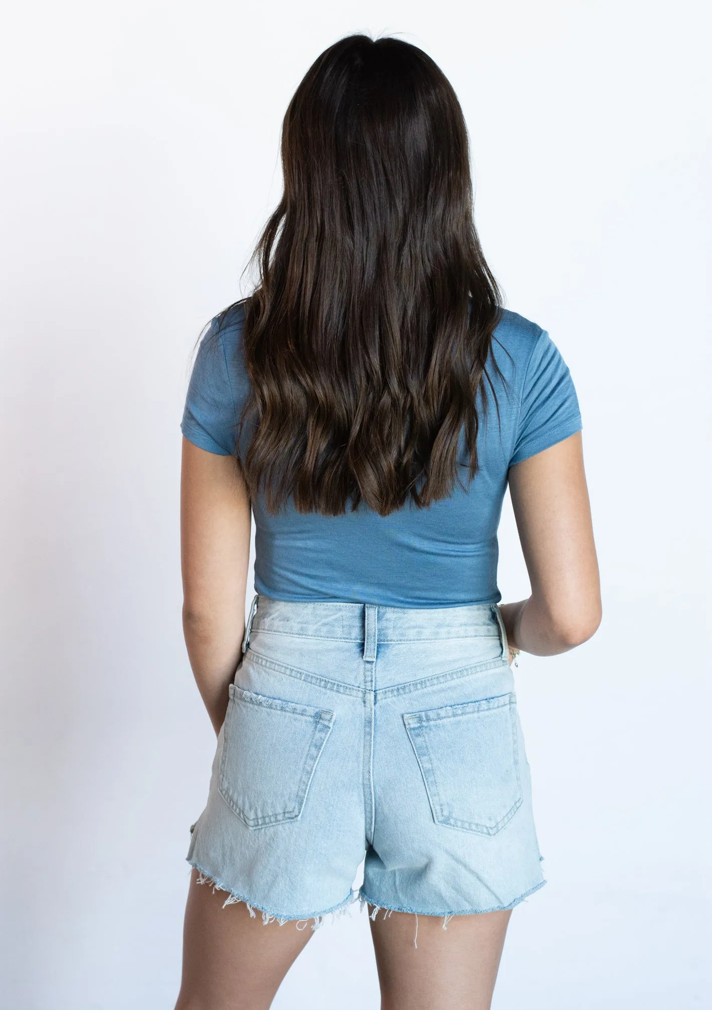 Basic Energy Gray Blue Short Sleeve Bodysuit