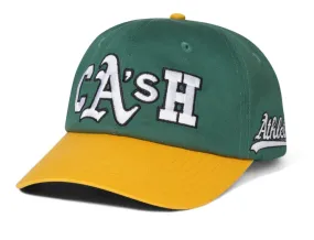 Cash Only Ballpark Snapback Hat / Green / Gold