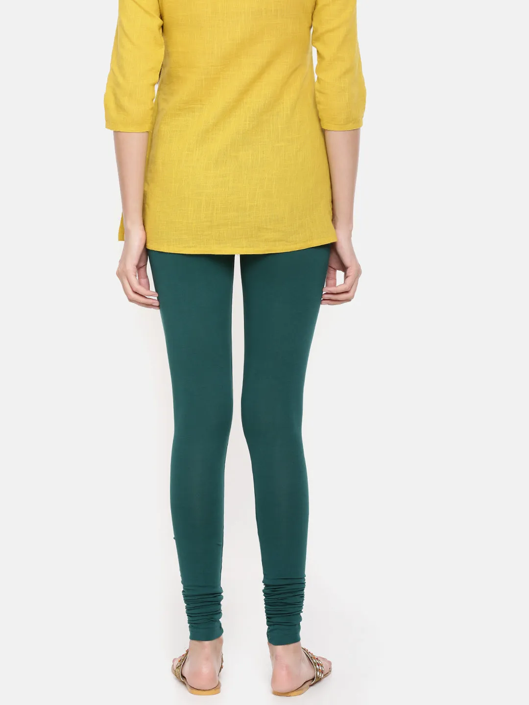 Churidar Leggings-Bottle Green