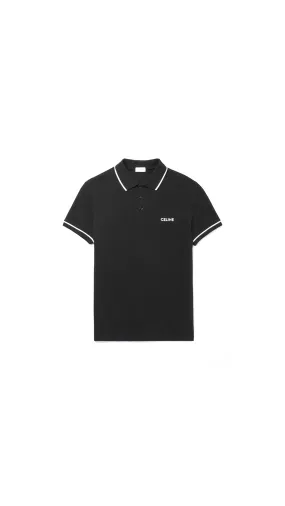 Classic Polo Shirt In Cotton Piqué Off - White/Black