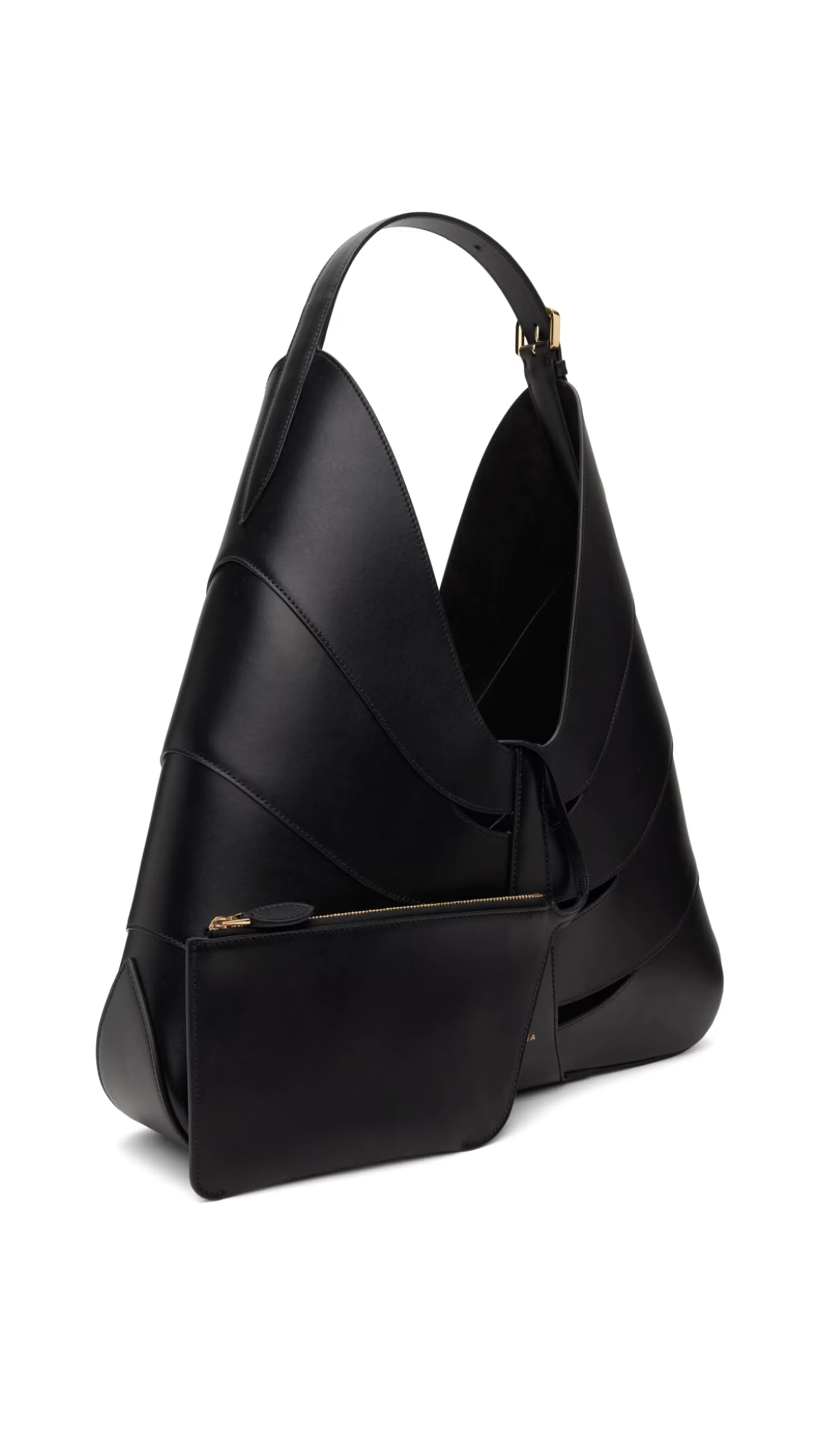 Delta Leather Tote - Black