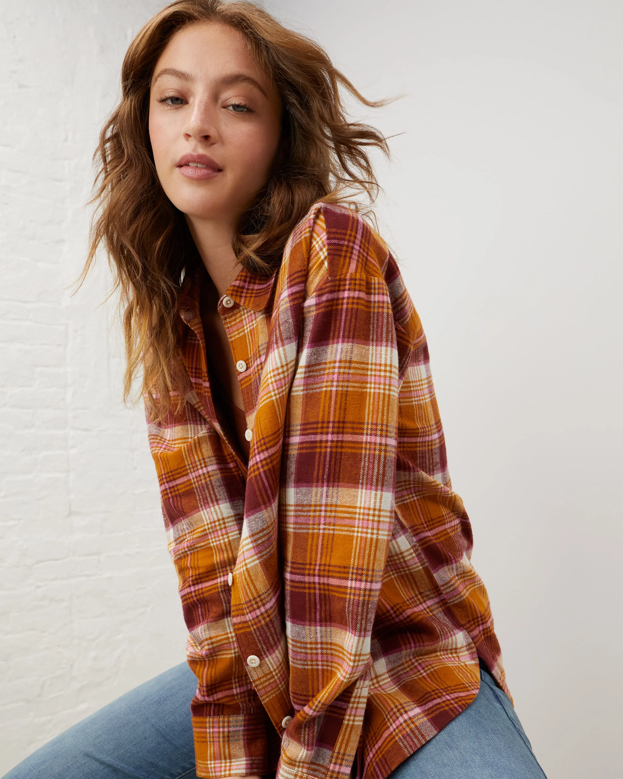 EcoHemp Flannel Button-Down