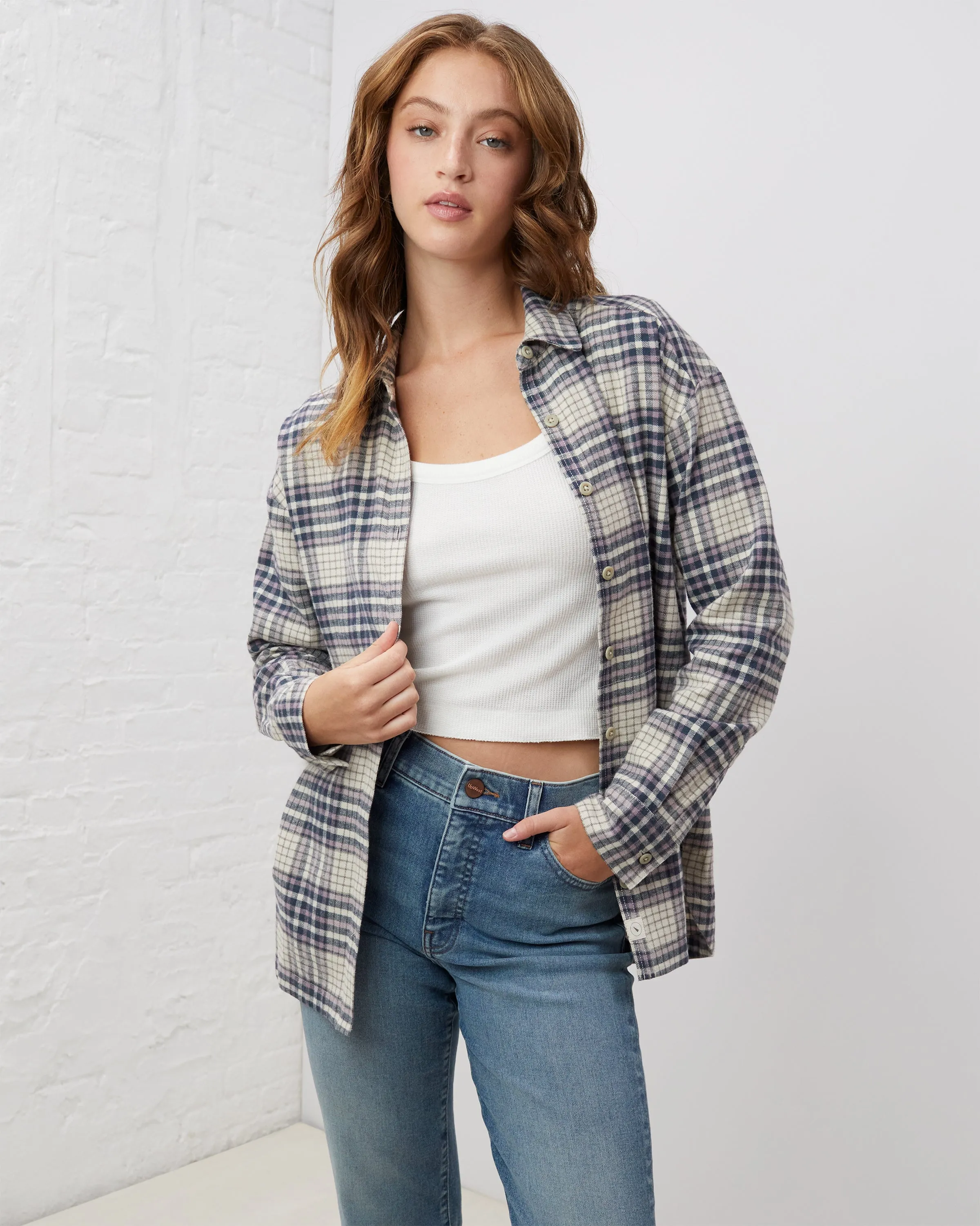 EcoHemp Flannel Button-Down