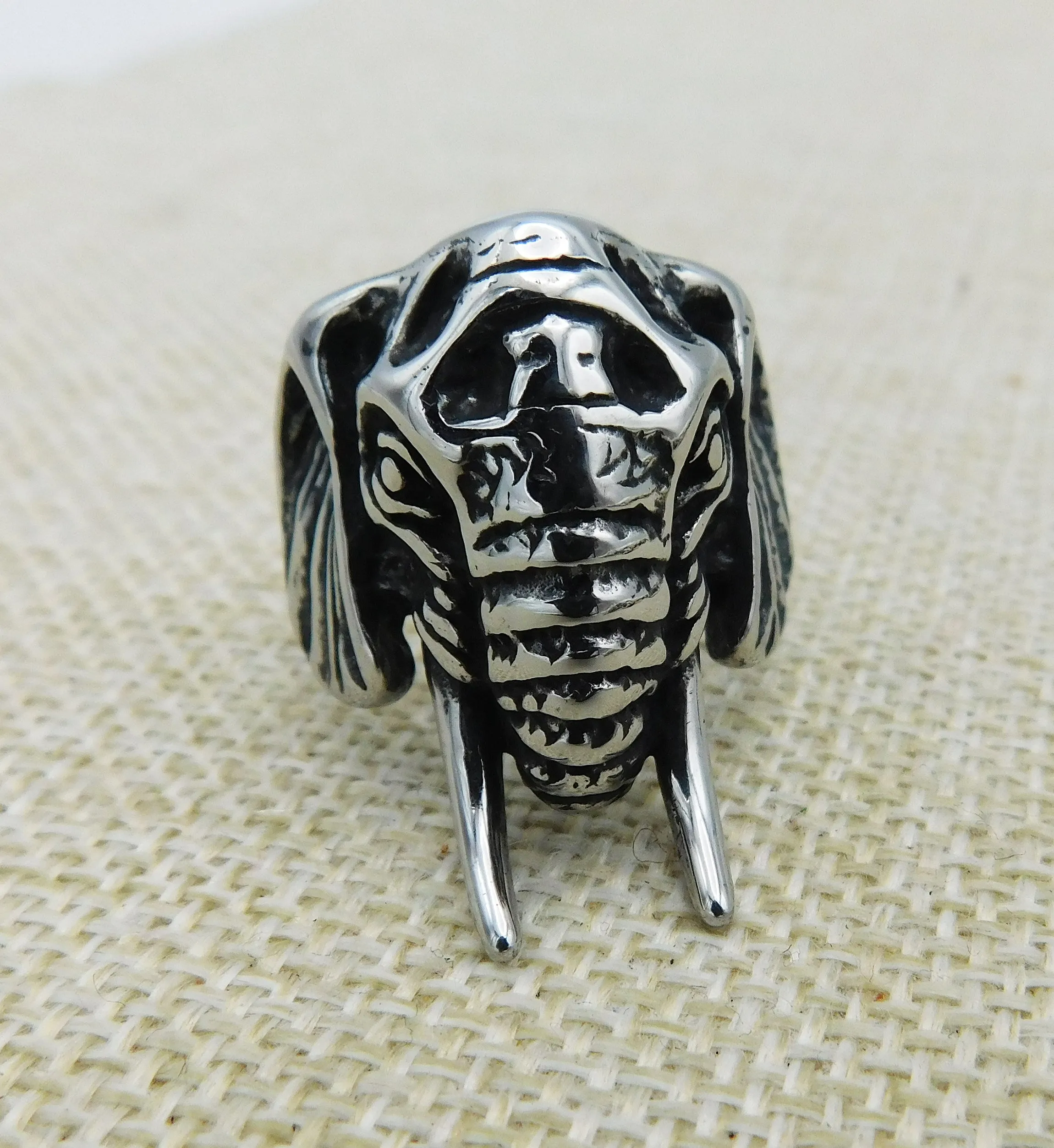 Elephant Rings Stainless Steel Jewelry Size 11