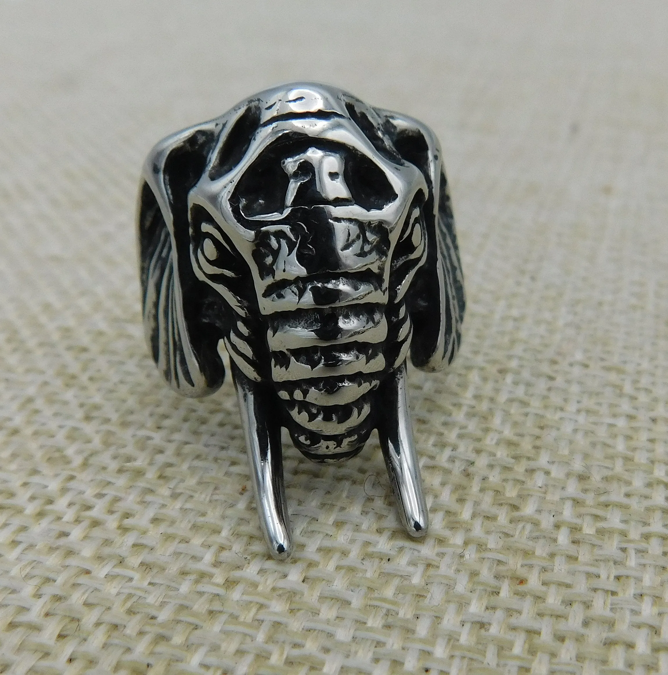 Elephant Rings Stainless Steel Jewelry Size 12