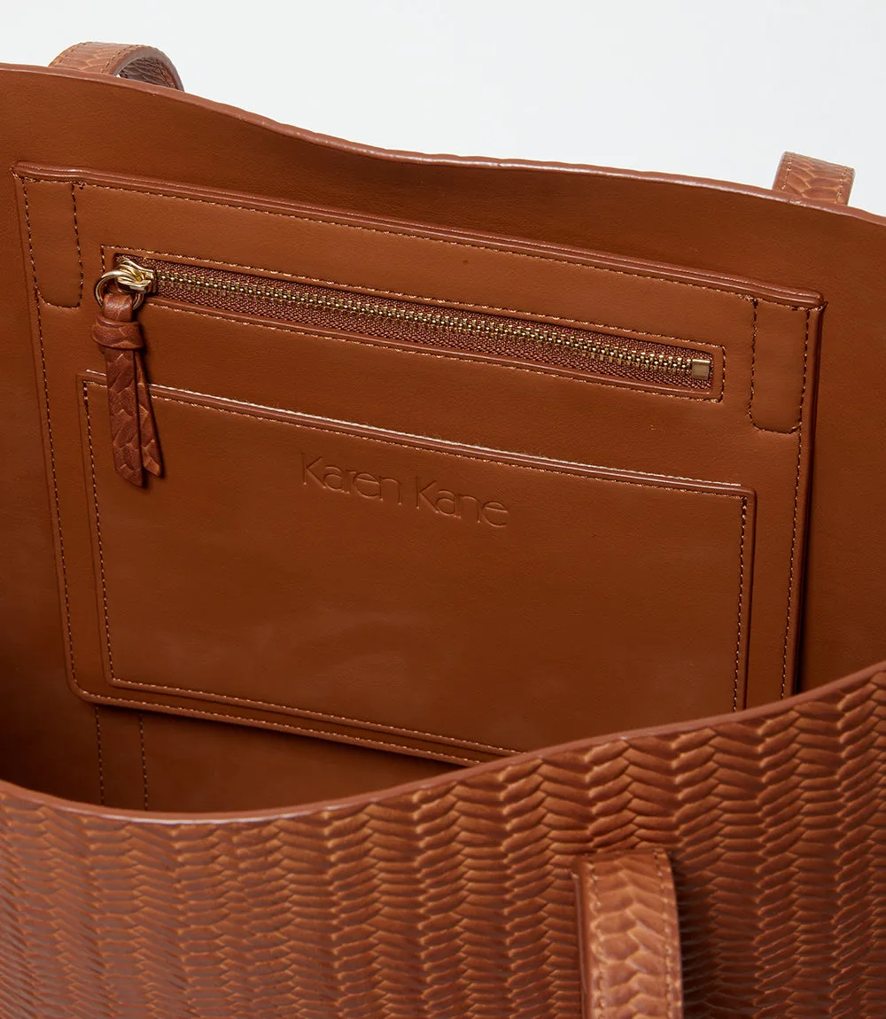 Embossed Leather Tote