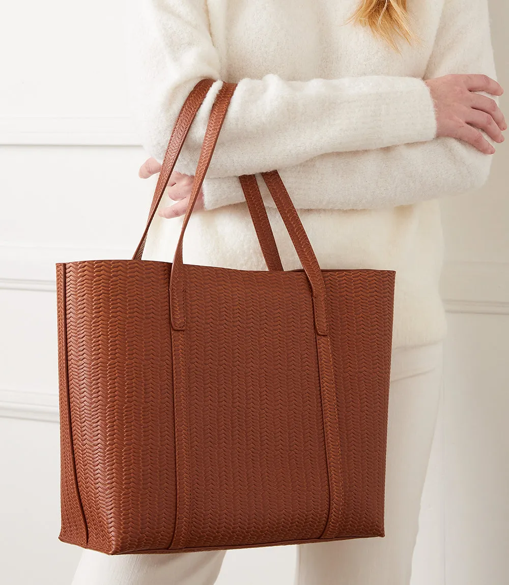 Embossed Leather Tote