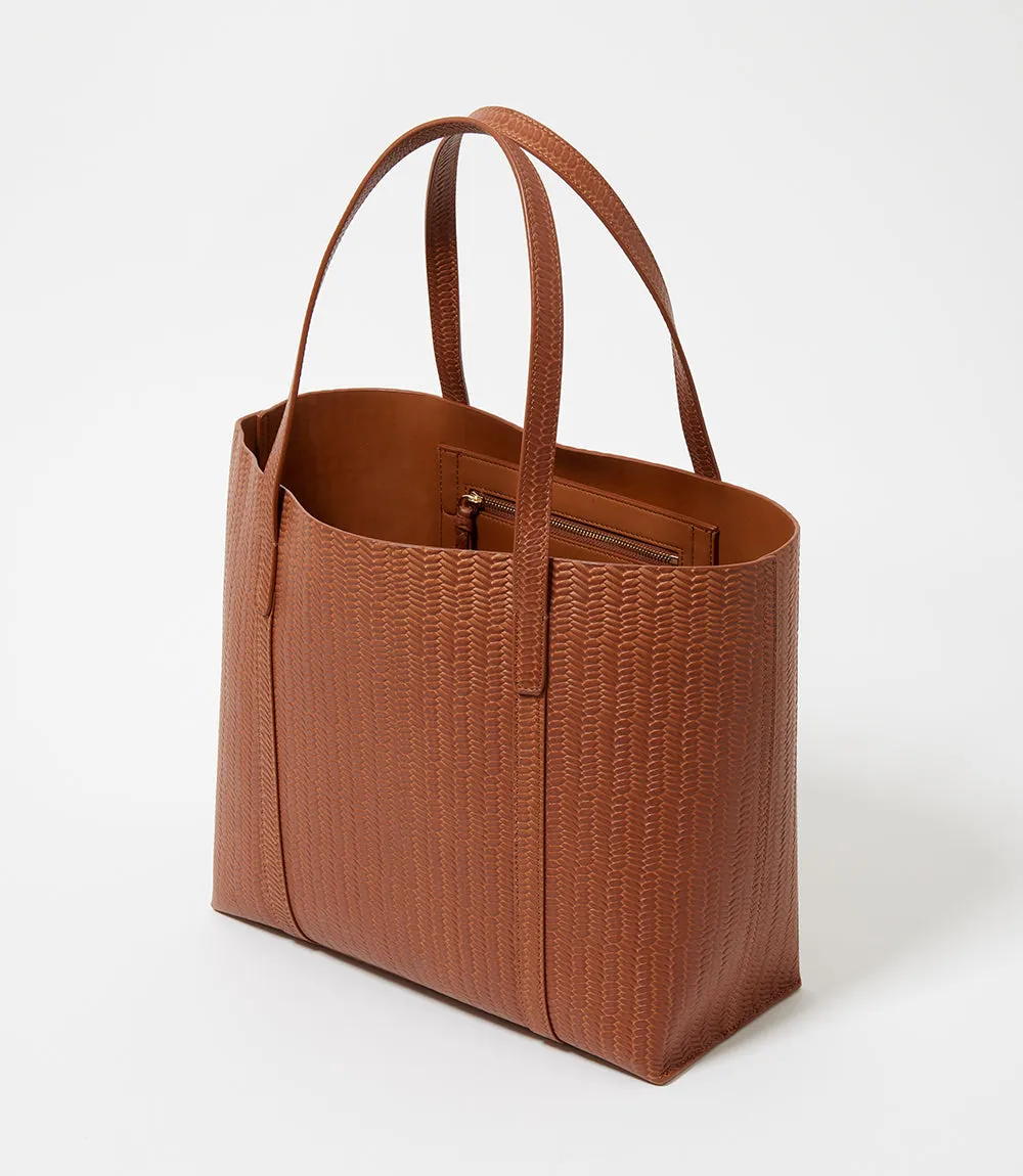 Embossed Leather Tote