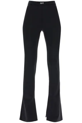 flared leggings with OWCD023C99JER001 BLACK WHITE