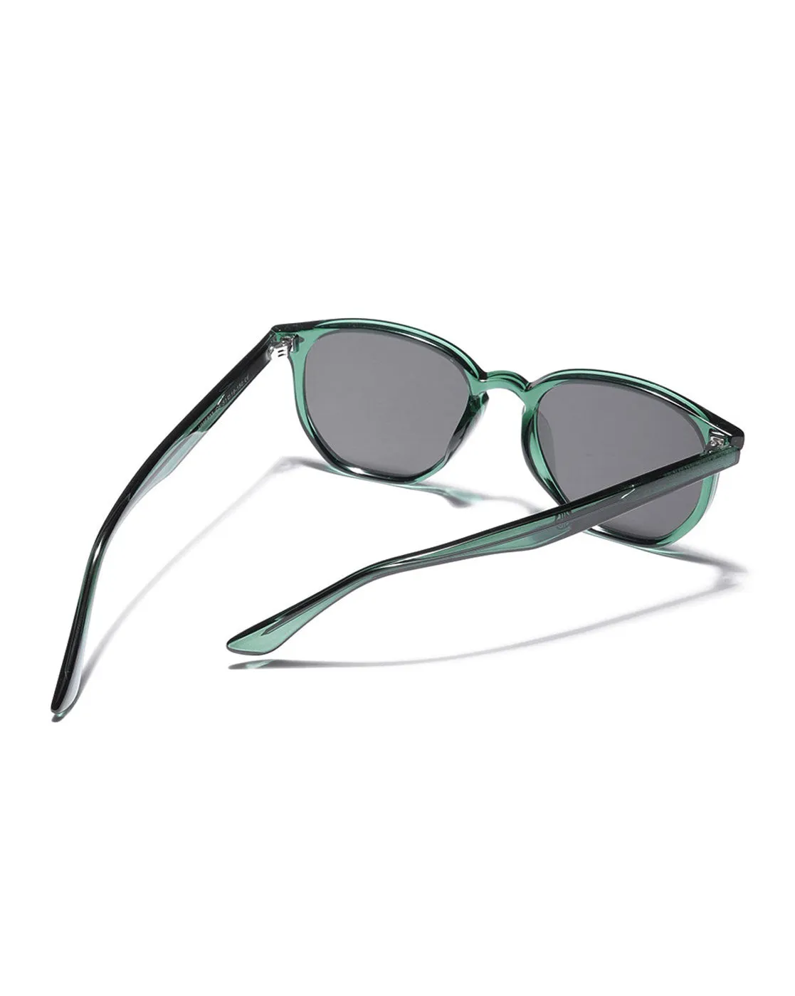 Green Toned with Polycarbonate UV Protected Lens Oval Sunglass for Unisex