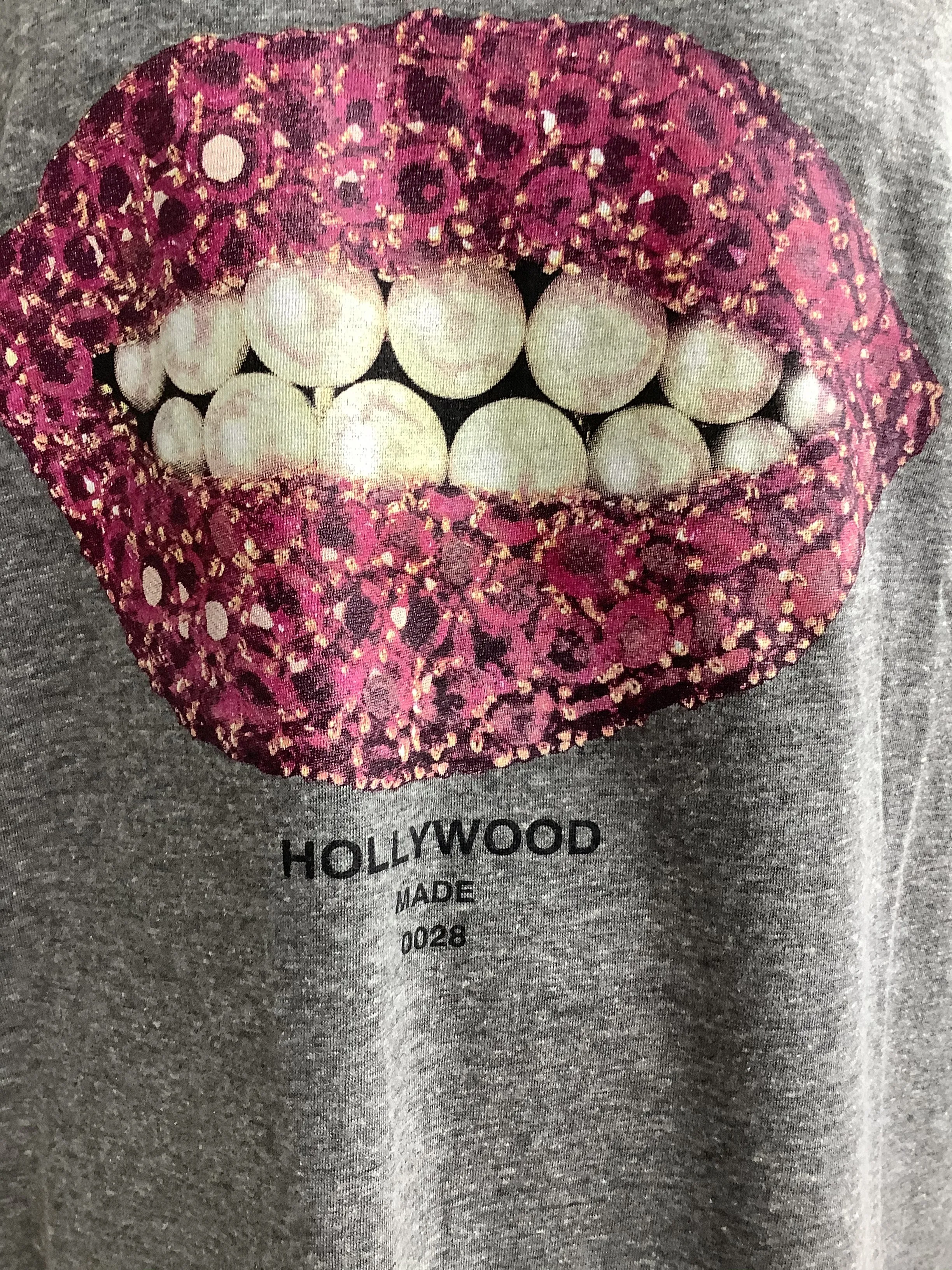 HOLLYWOOD MADE  |Crew Neck Leopard Patterns Unisex Street Style Plain