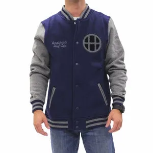 HUF CIRCLE VARSITY JACKET - NAVY