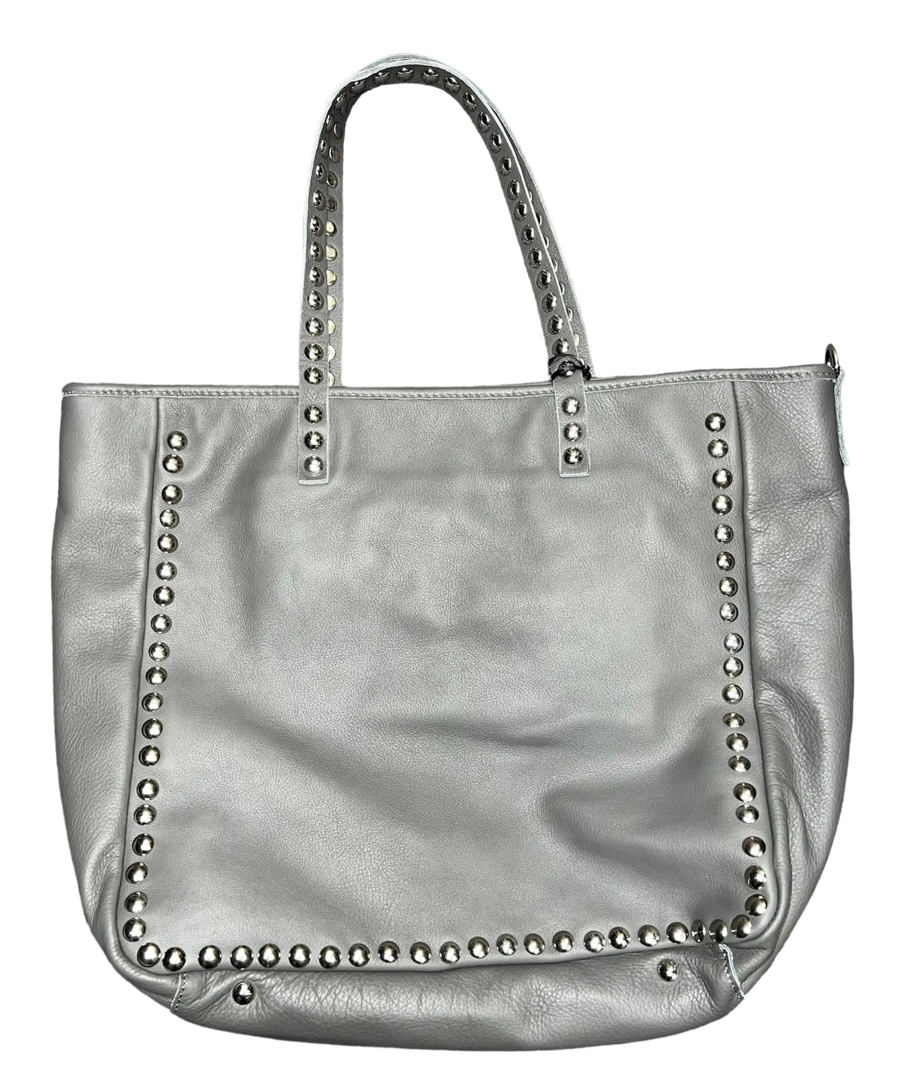 Italian Leather Studded Tote