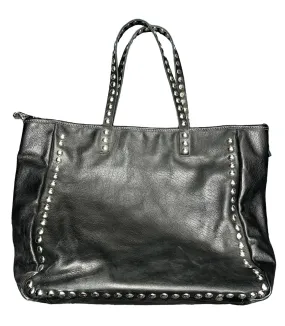 Italian Leather Studded Tote