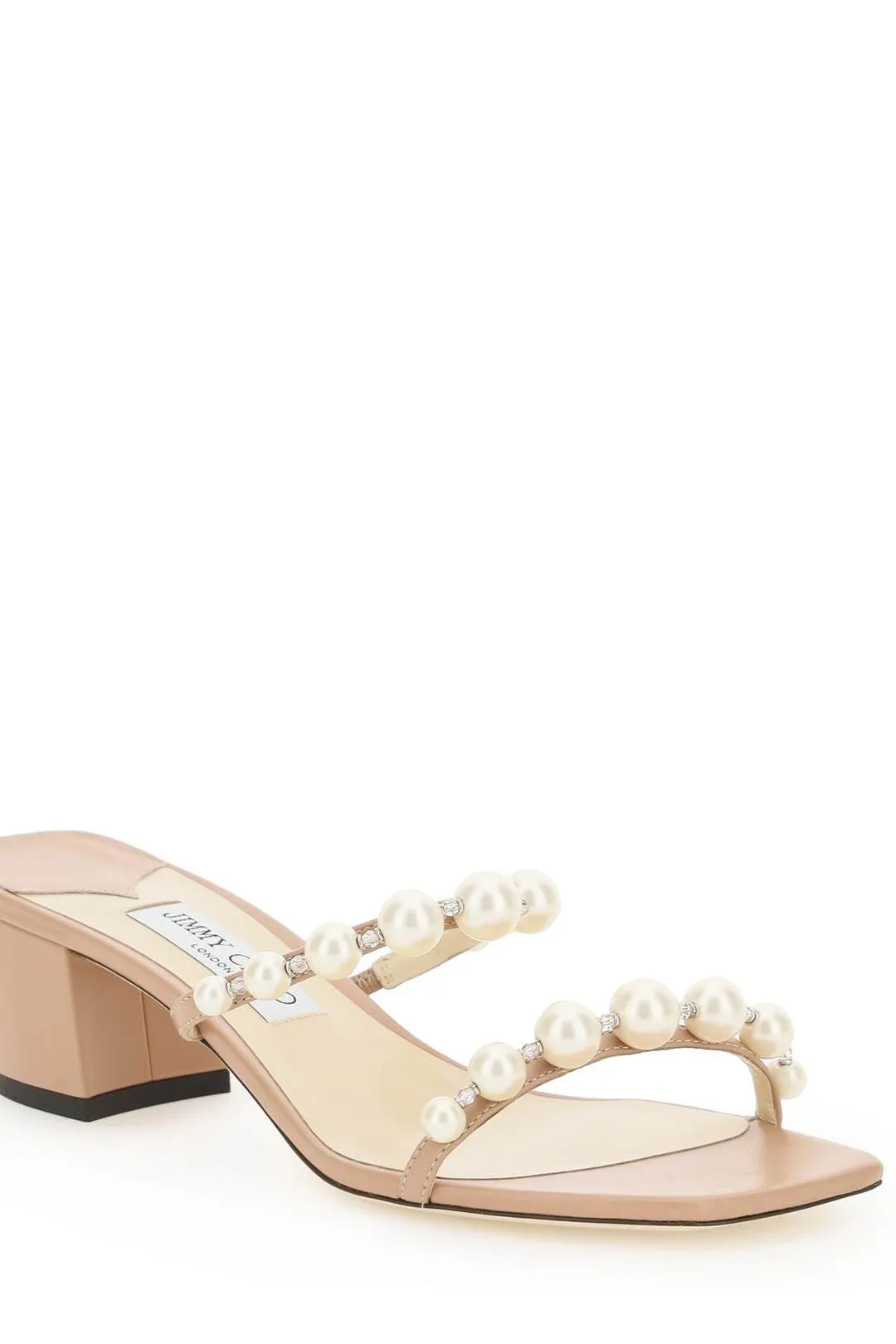 Jimmy Choo Amara 45 Embellished Open Toe Mules