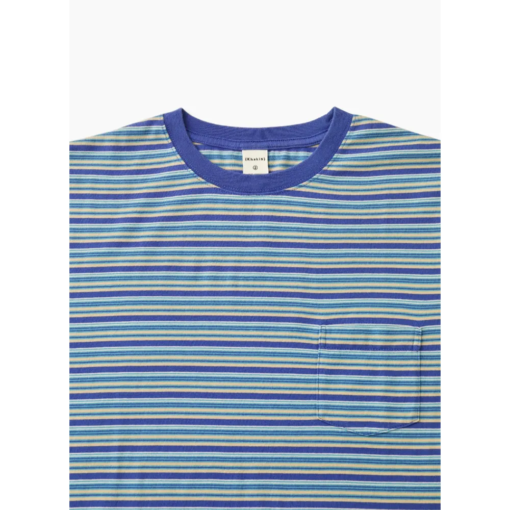 Khakis  |Stripes Unisex Street Style U-Neck Cotton Short Sleeves Logo