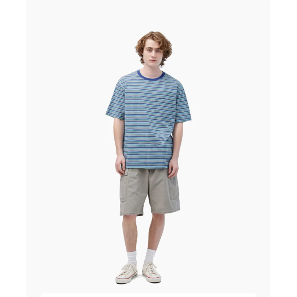 Khakis  |Stripes Unisex Street Style U-Neck Cotton Short Sleeves Logo