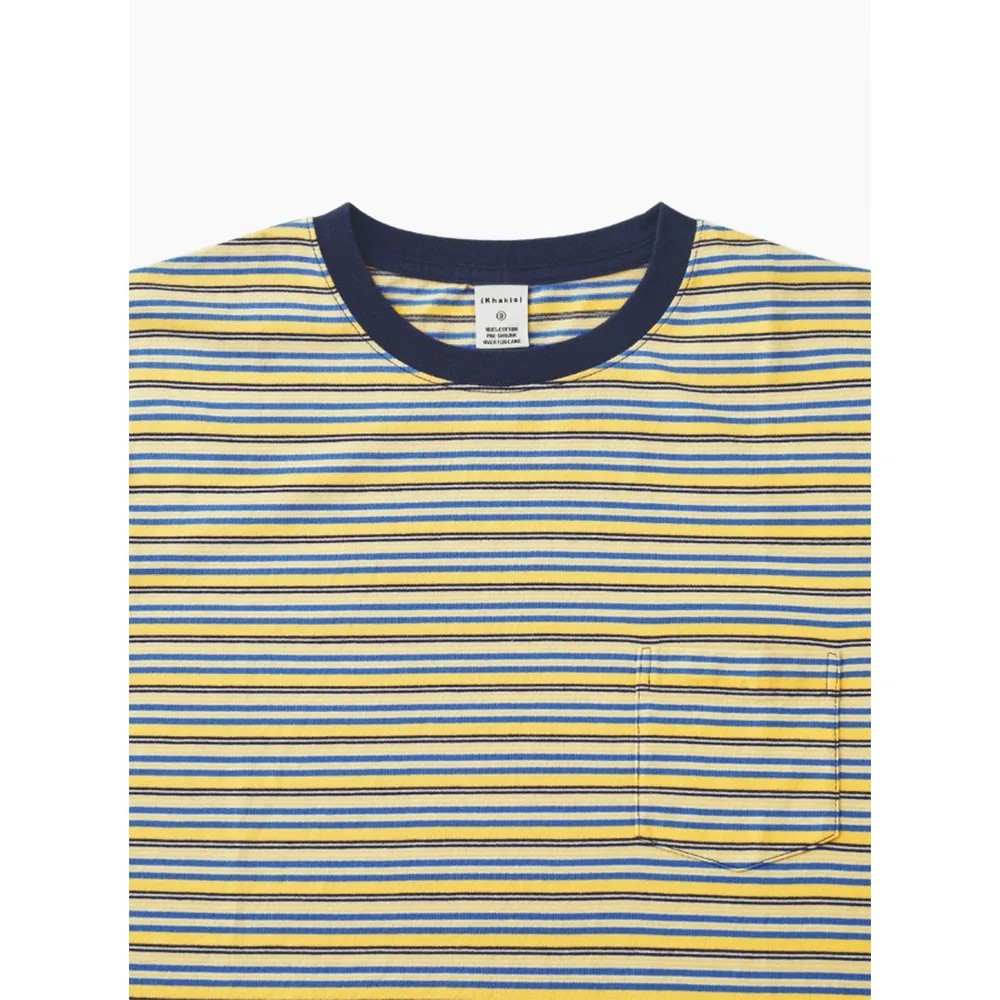 Khakis  |Stripes Unisex Street Style U-Neck Cotton Short Sleeves Logo