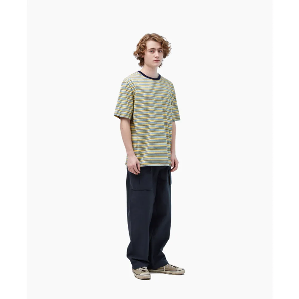 Khakis  |Stripes Unisex Street Style U-Neck Cotton Short Sleeves Logo