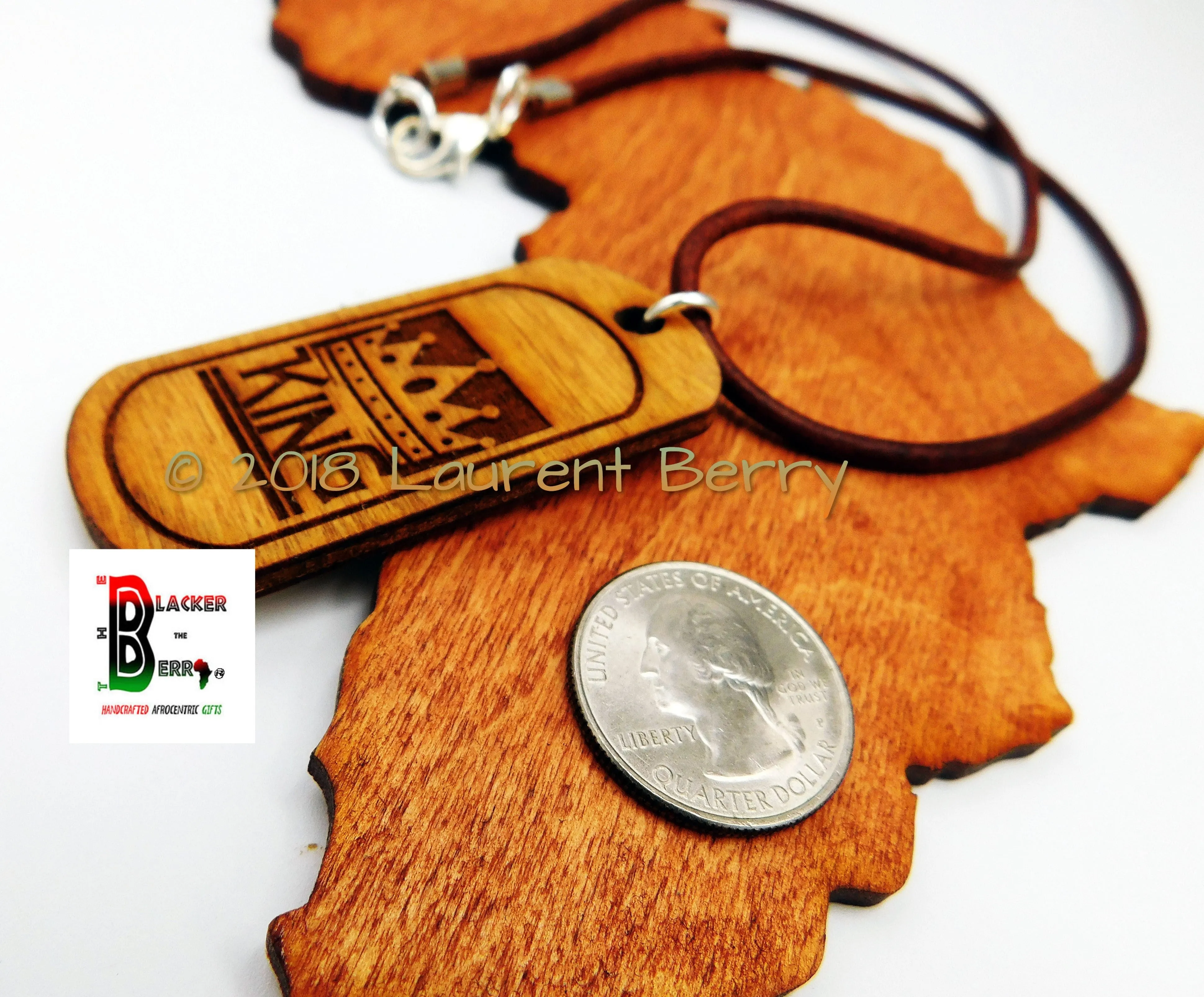 King Necklace Wooden Handmade The Blacker The Berry Jewelry