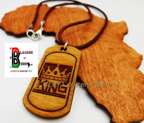 King Necklace Wooden Handmade The Blacker The Berry Jewelry