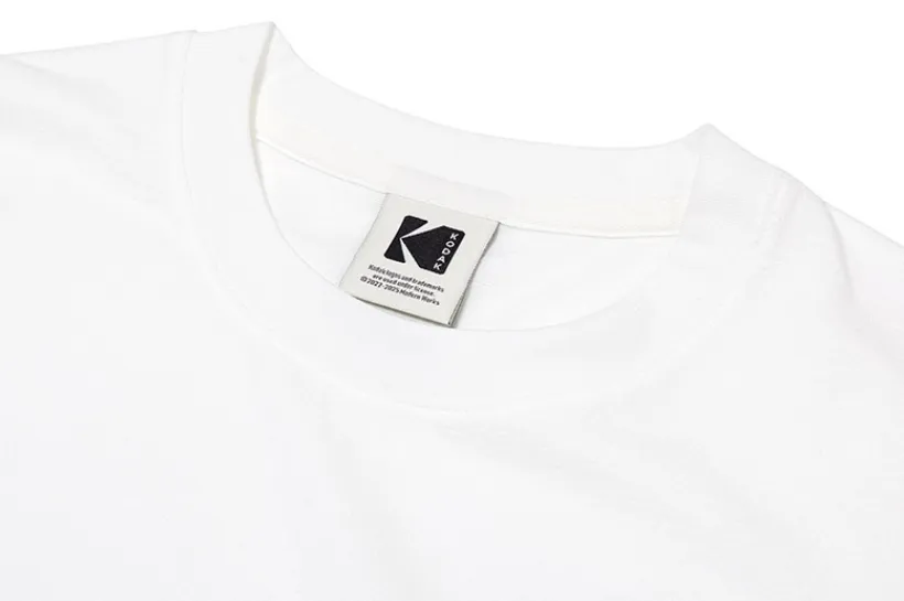 KODAK  |Unisex Street Style U-Neck Plain Cotton Short Sleeves Logo