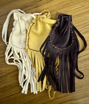 Leather Medicine Bag with fringe