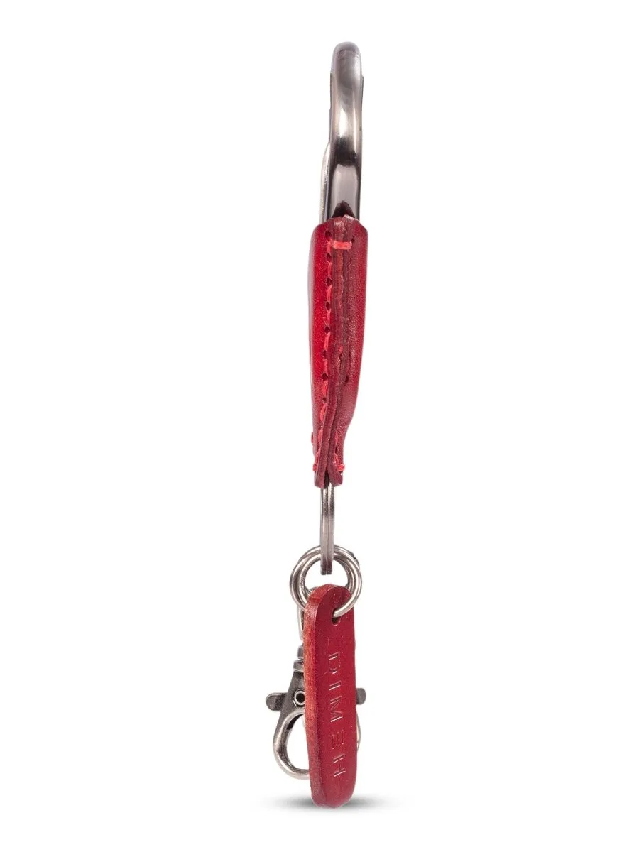 Leather Red Keychain