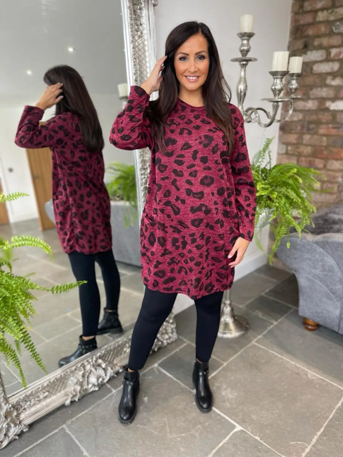 Leopard Two Pocket Tunic Sara